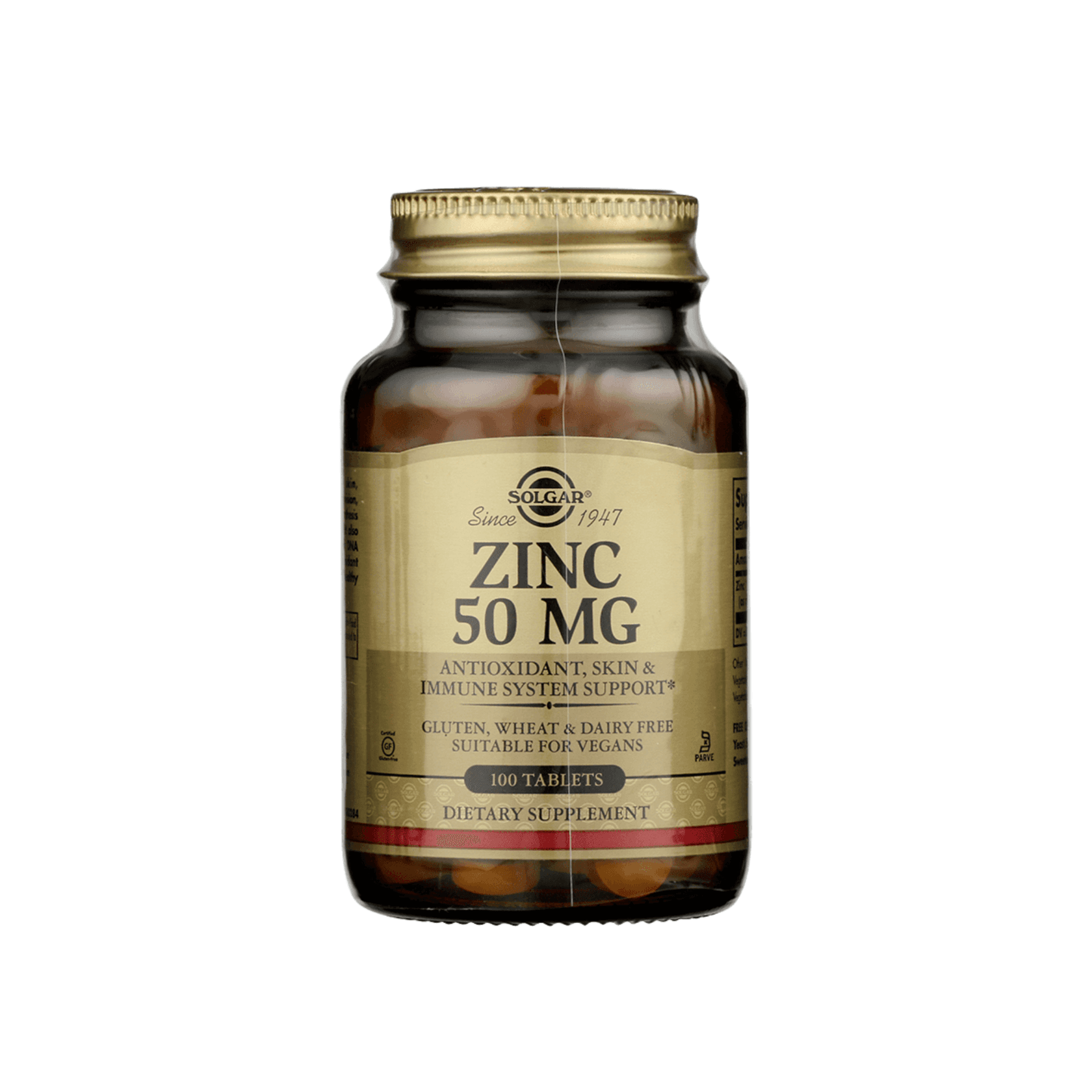 Solgar - Zinc Gluconate 50 mg (100 tabs)